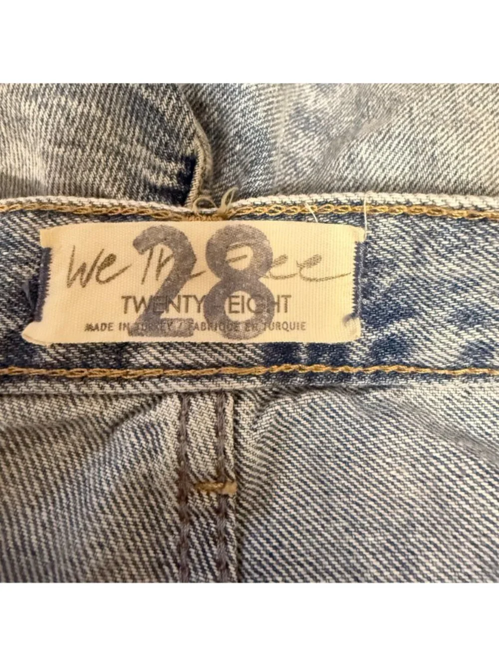 Free People We the Free Maggie Mid Rise Destressed Jean Shorts Size 28